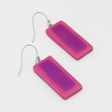 SYLCA Pink Sloan Rectangular Shaped Dangle Statement Earrings