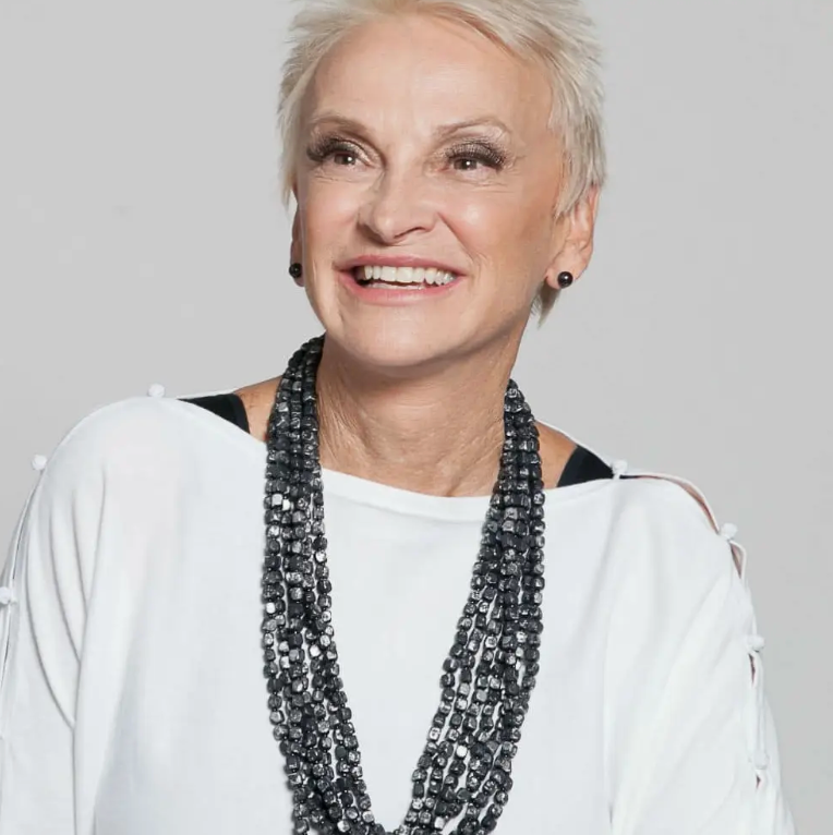 SYLCA Silver Multi Strand Beaded Lacey Necklace