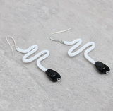 SYLCA White Olga Tubing Earrings