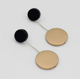 SYLCA Black and Gold Dangle Earring