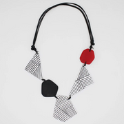 SYLCA Black and Red Zenith Necklace