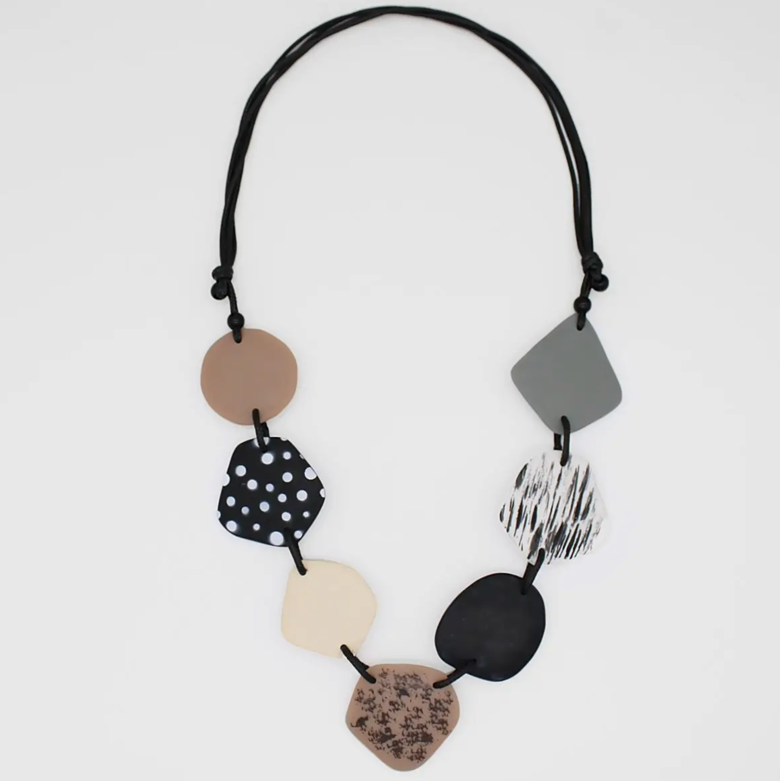SYLCA Black and Taupe Louna Necklace