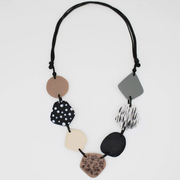 SYLCA Black and Taupe Louna Necklace