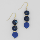 SYLCA Blue Speckled Dangle Earrings