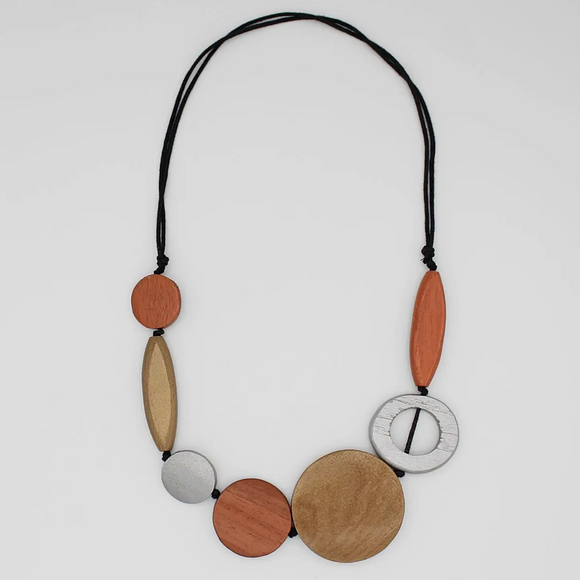 SYLCA Bronze Presley Wood Necklace