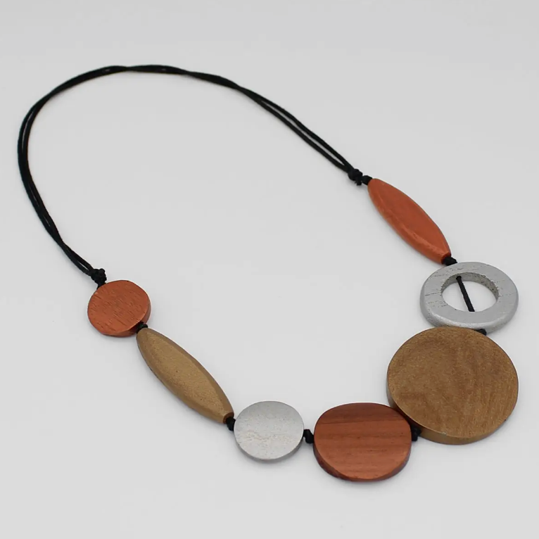 SYLCA Bronze Presley Wood Necklace