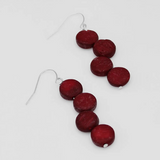 SYLCA Burgundy Eva Dangle Earrings