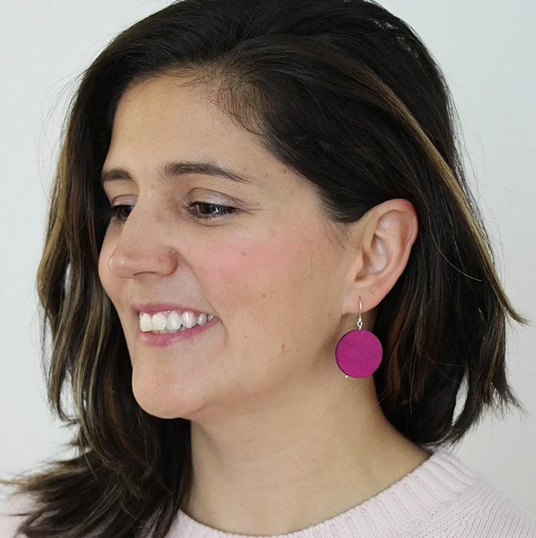 SYLCA Fuchsia Dot Rosie Earrings