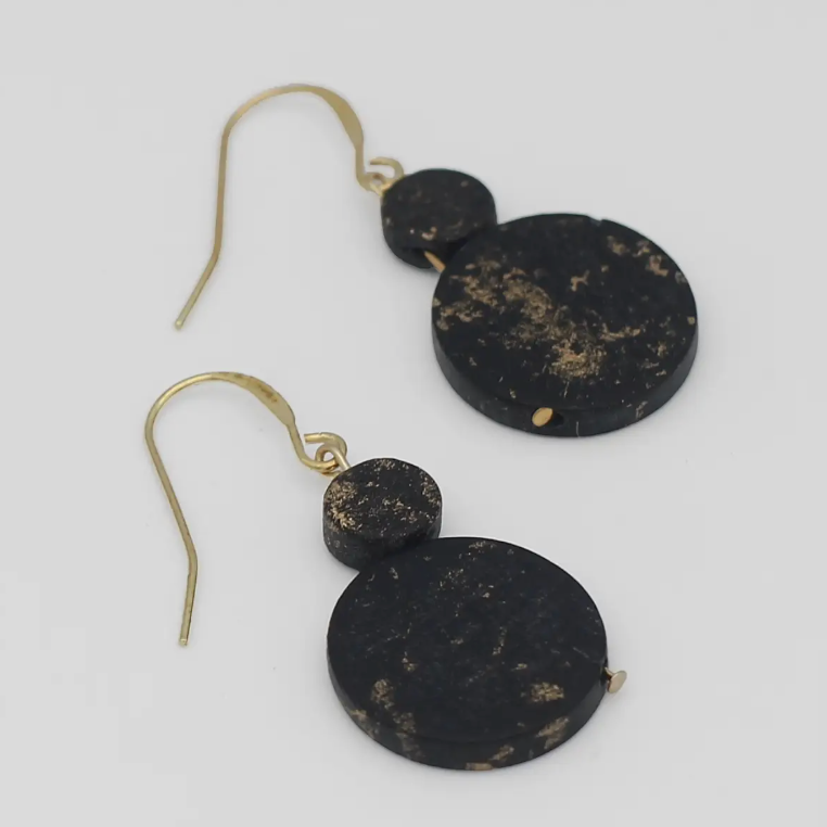 SYLCA Gold Speckled Calla Earring