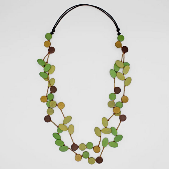 SYLCA Green Lizzie Petal Necklace