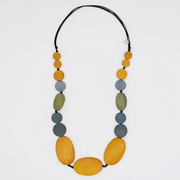 SYLCA Mustard and Gray Sybil Necklace