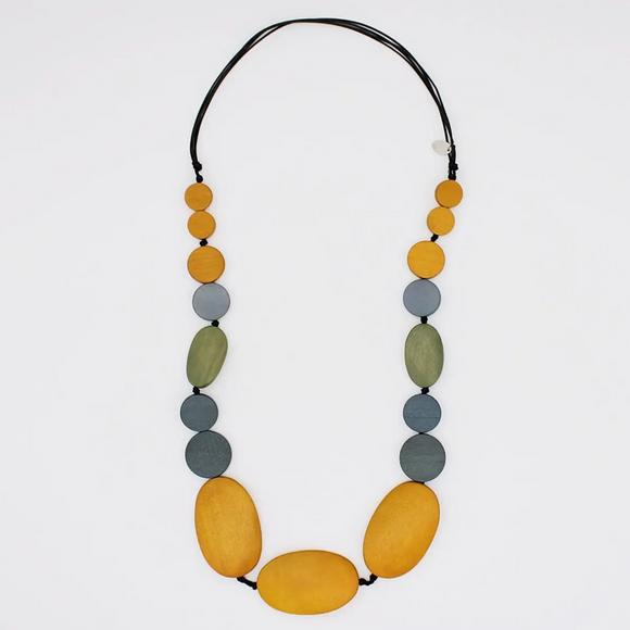 SYLCA Mustard and Gray Sybil Necklace