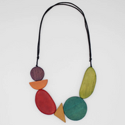 SYLCA Nalani Multi Color Artful Wood Necklace