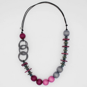 SYLCA Ombre Fuchsia Statement Necklace