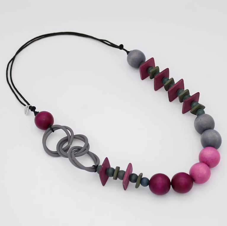 SYLCA Ombre Fuchsia Statement Necklace