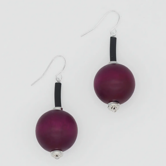 SYLCA Purple Ball Drop Earring