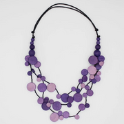SYLCA Purple Multi Strand Millie Necklace
