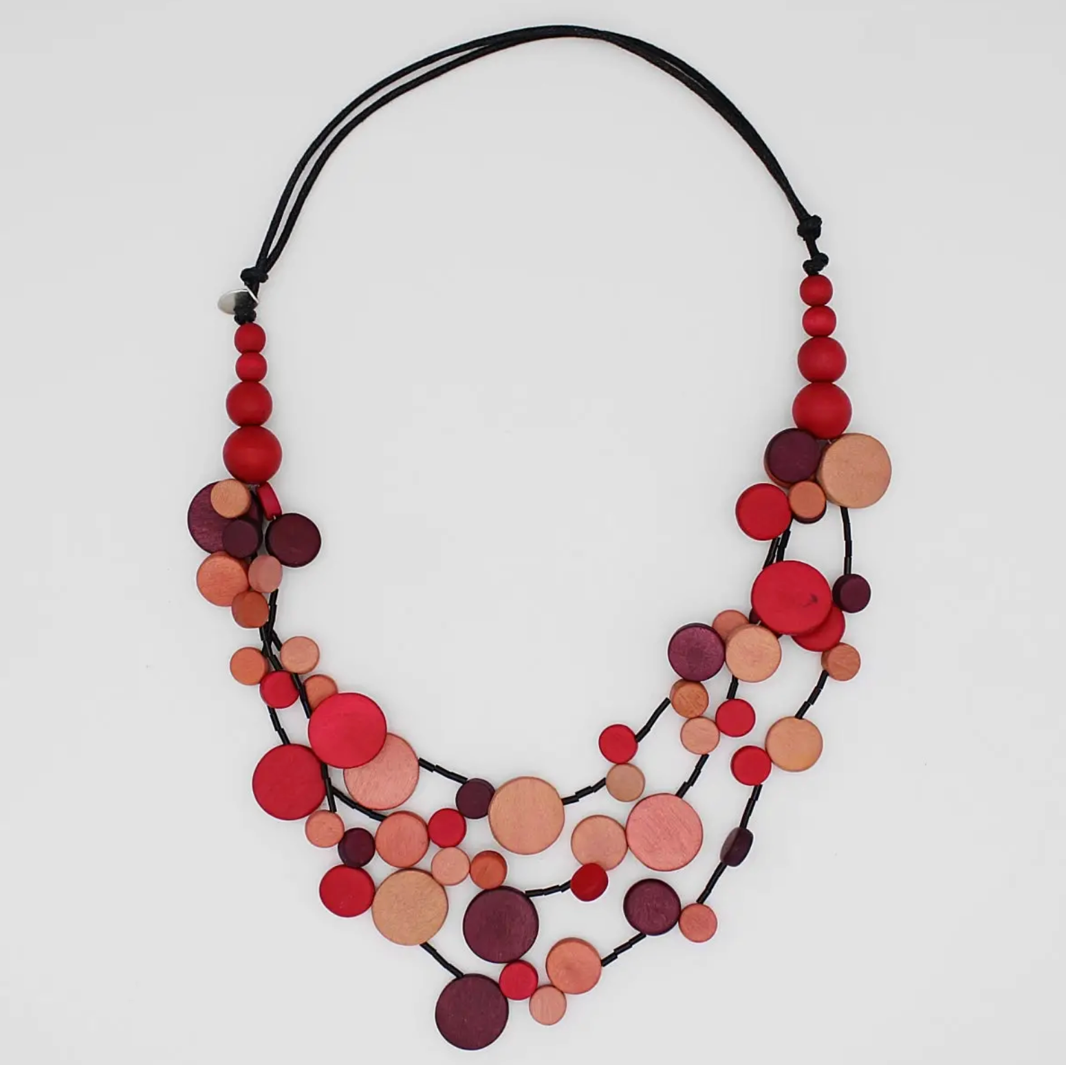 SYLCA Red Multi Strand Millie Necklace