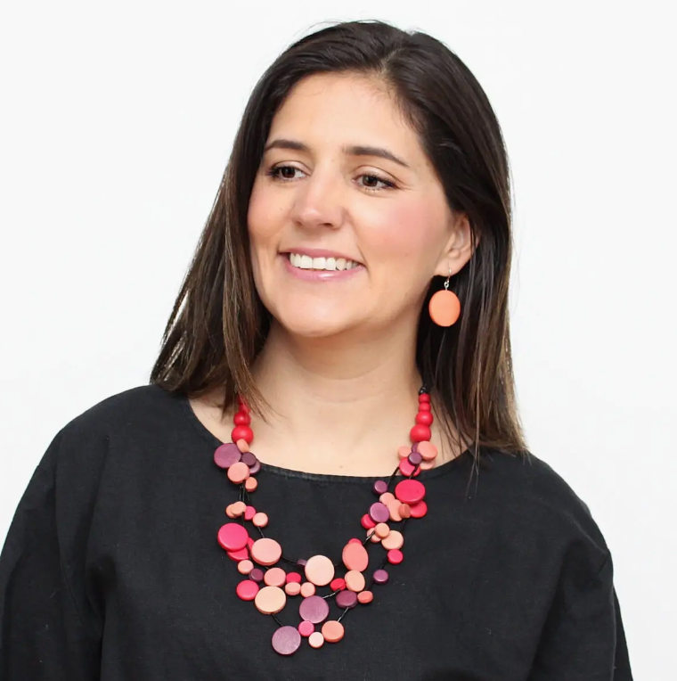 SYLCA Red Multi Strand Millie Necklace