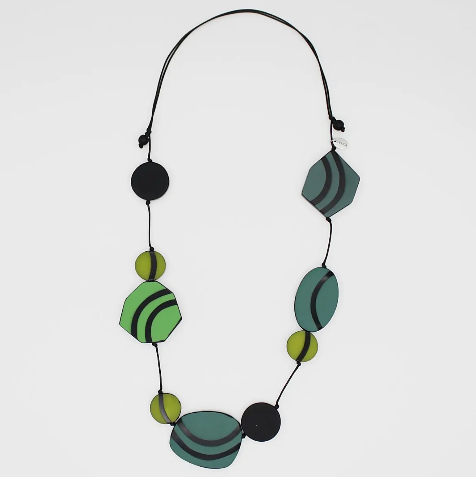SYLCA Shades of Green Lainey Statement Necklace