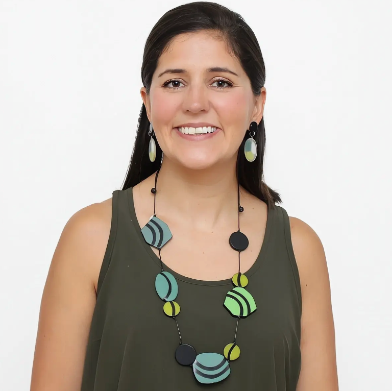 SYLCA Shades of Green Lainey Statement Necklace