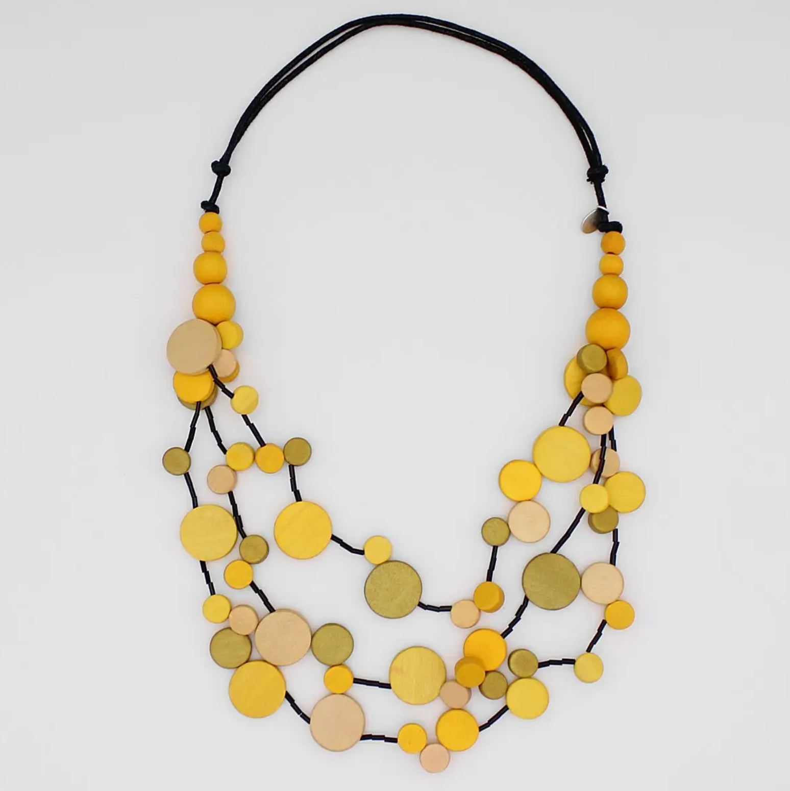 SYLCA Yellow Multi Strand Millie Necklace