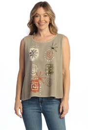 JESS & JANE "PATCHWORK" WK12-1381 TAUPE