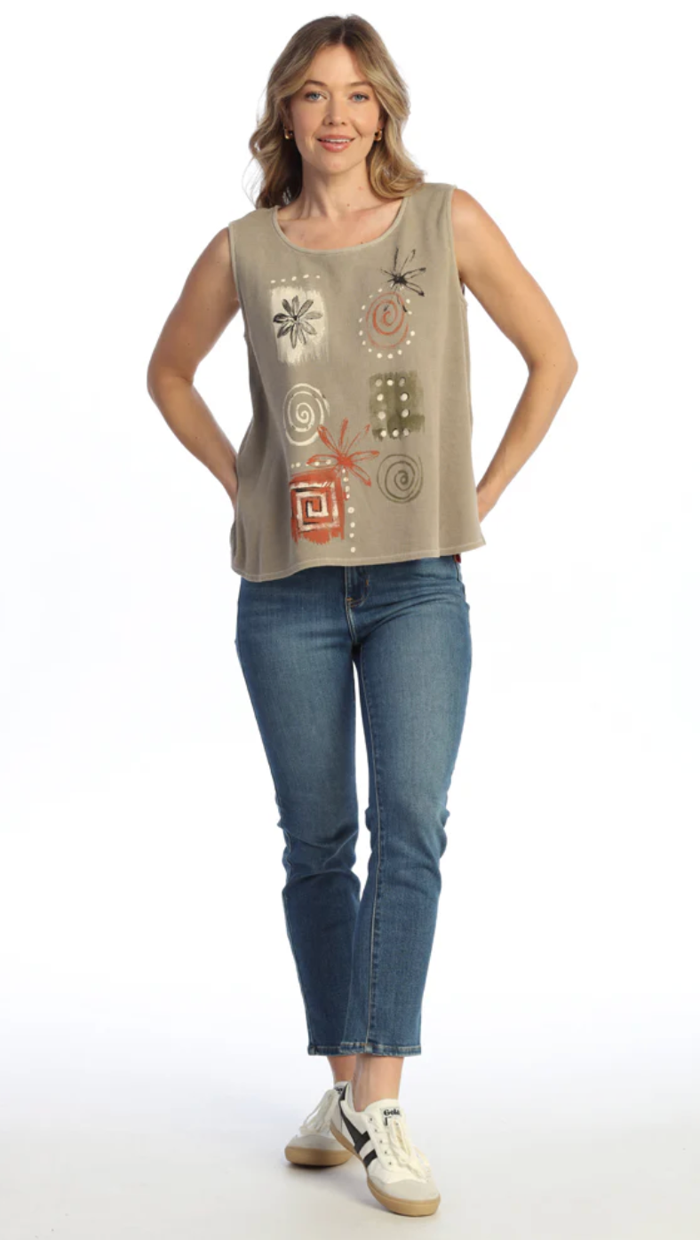 JESS & JANE "PATCHWORK" WK12-1381 TAUPE