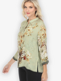 Citron "Peony Mint Green" Silk Blouse - 1213PMG