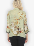 Citron "Peony Mint Green" Silk Blouse - 1213PMG