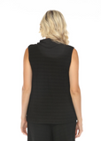 INOAH "Black" - Solid Cowl Neck Tank Top