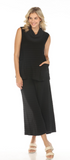 INOAH "Black" - Solid Cowl Neck Tank Top