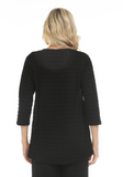 INOAH "Black" - Solid Long Sleeve Top