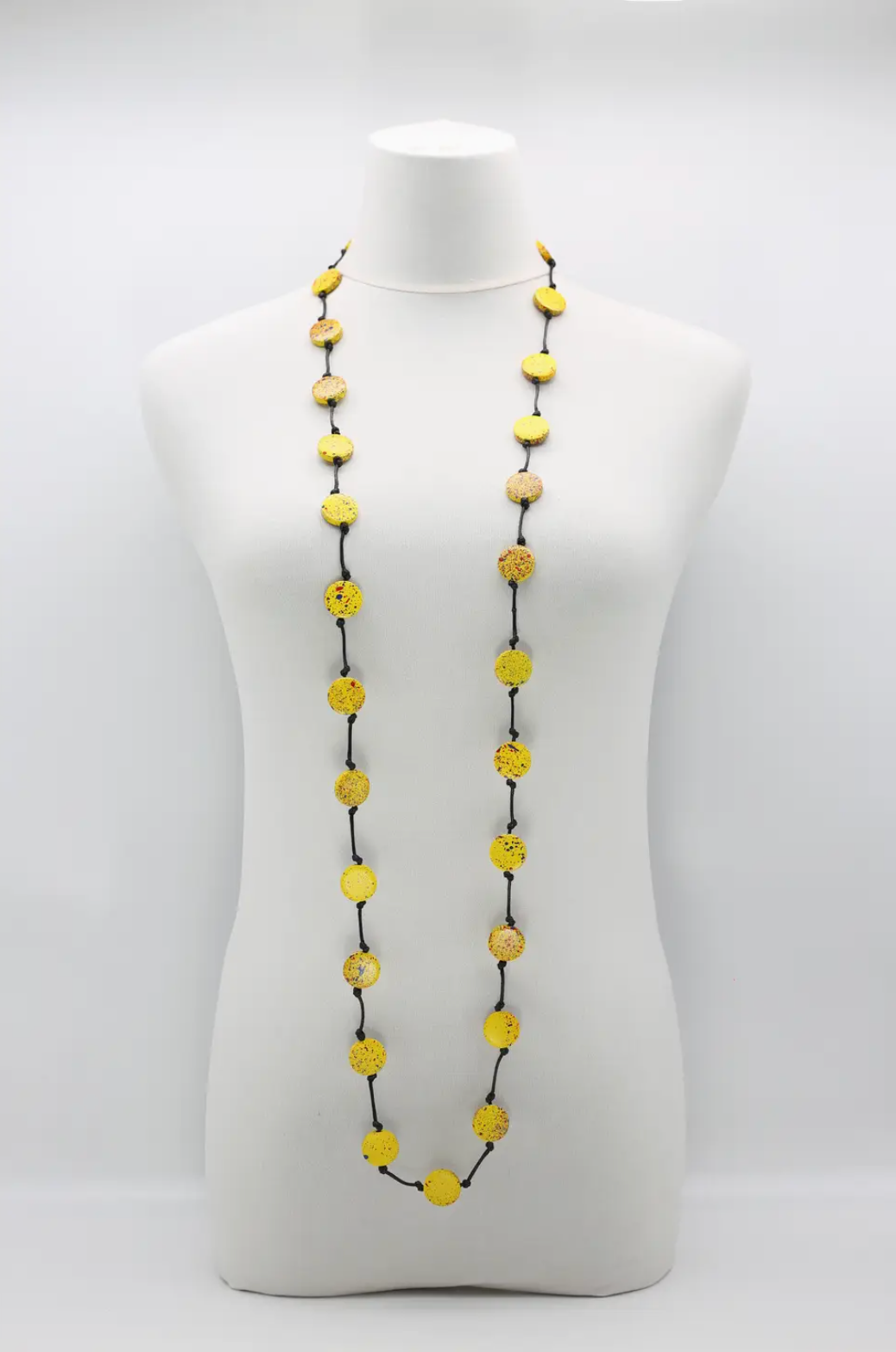 JIANHUI LONDON Painted Yellow Graffiti Coin Necklace