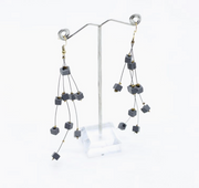 JIANHUI LONDON Grey Frankie Pashmina Beads On Fishwire Earrings