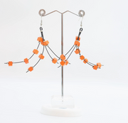 JIANHUI LONDON Orange Frankie Pashmina Beads On Fishwire Earrings