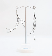 JIANHUI LONDON White Frankie Pashmina Beads On Fishwire Earrings