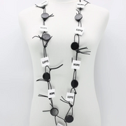 JIANHUI LONDON Black &White Love & Hope Chain Necklace