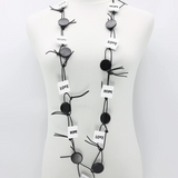 JIANHUI LONDON Black &White Love & Hope Chain Necklace