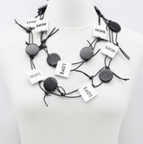 JIANHUI LONDON Black &White Love & Hope Chain Necklace
