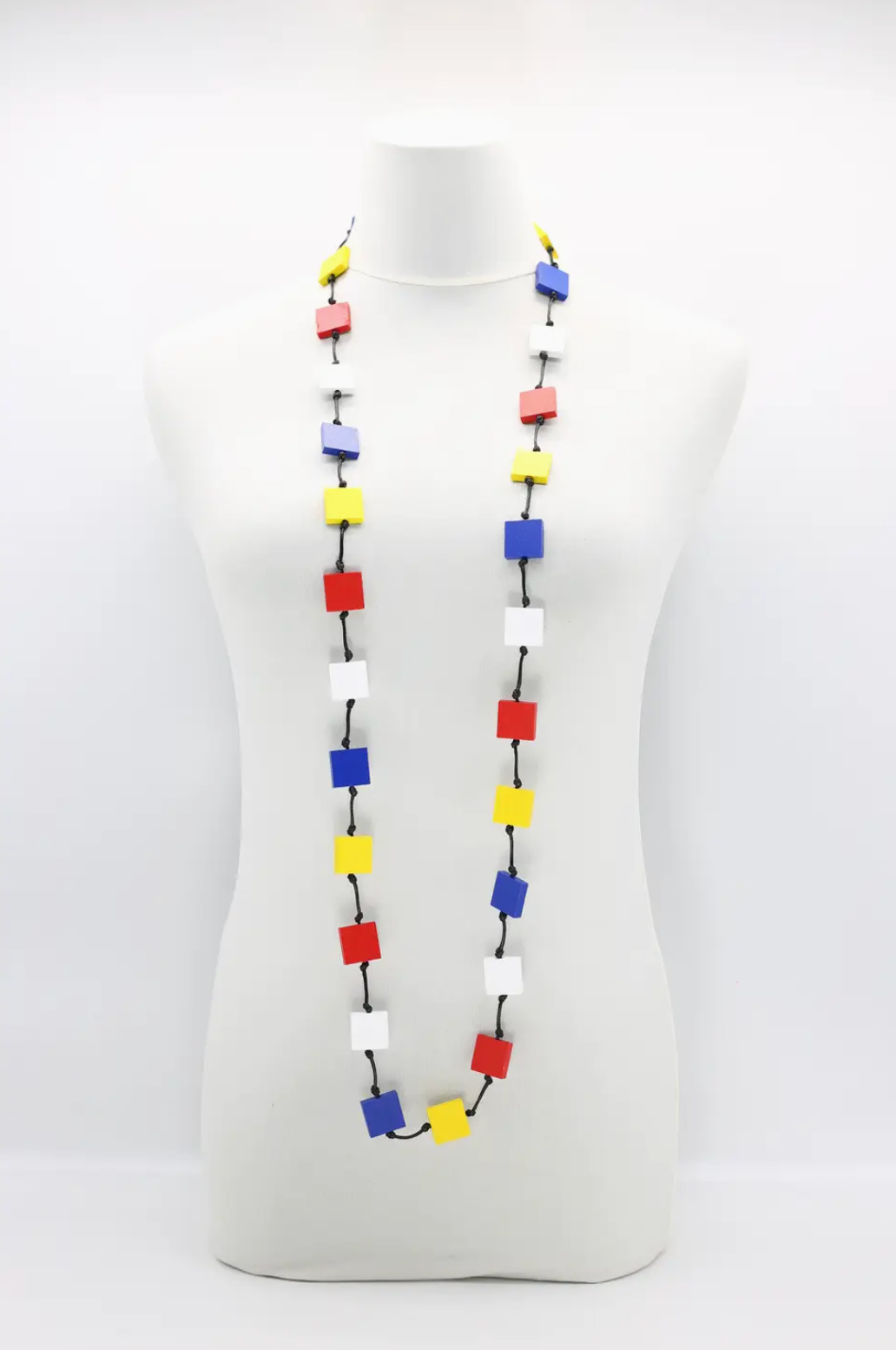 JIANHUI LONDON Mondrian Collection Recycled Wood Square Necklace