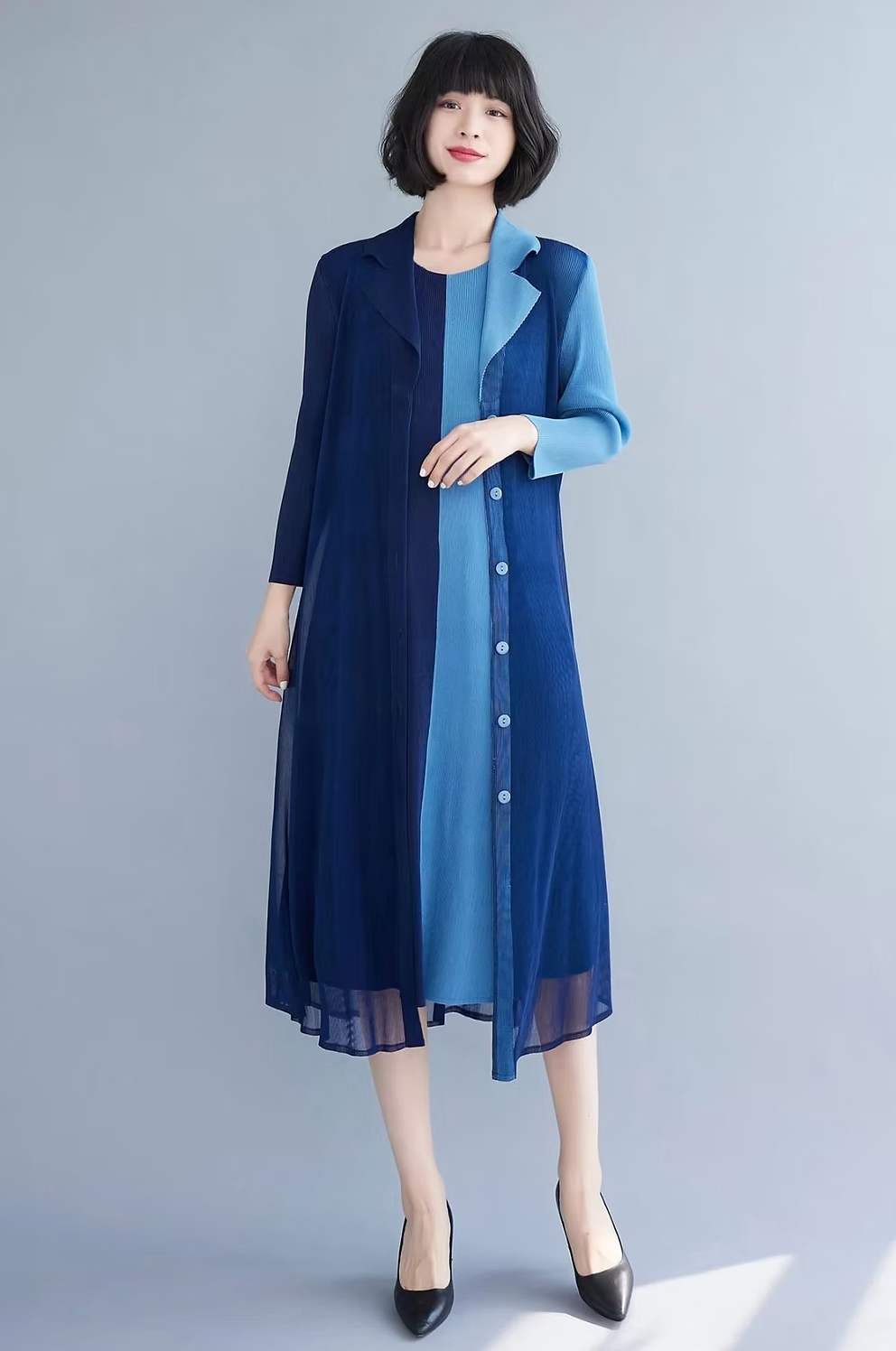 Vanite Couture Dress - 88251 - NAVY/BLUE
