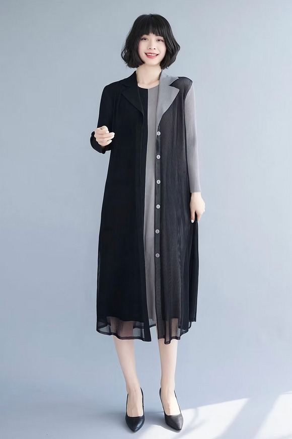 Vanite Couture Dress - 88251 - BLACK/GREY