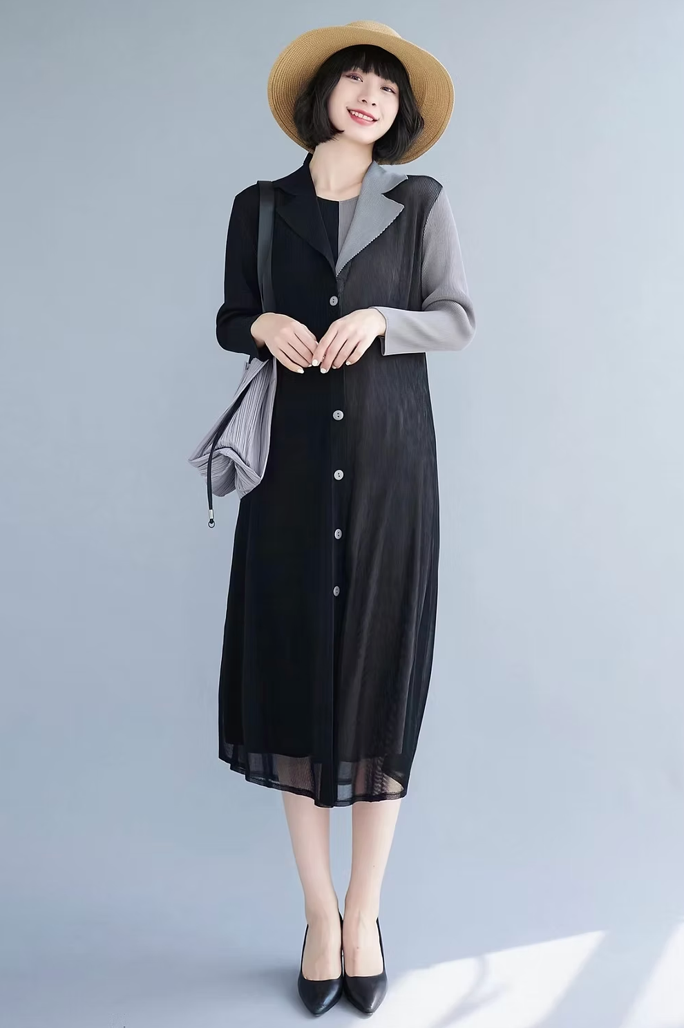 Vanite Couture Dress - 88251 - BLACK/GREY