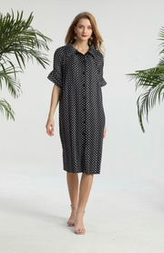 Vanite Couture Dress - 88025 - BLACK/DOTS
