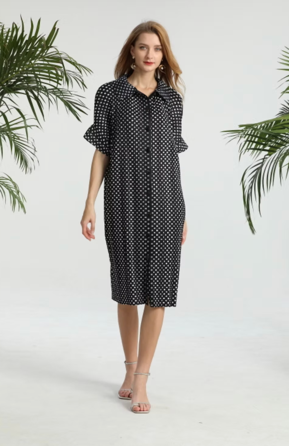 Vanite Couture Dress - 88025 - BLACK/DOTS