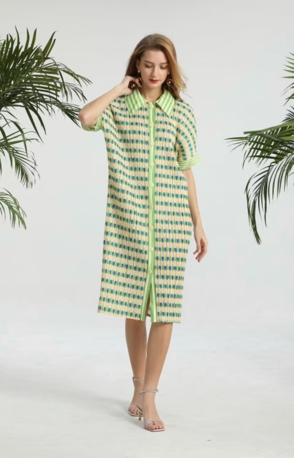 Vanite Couture Dress - 88024 - GREEN MULTI