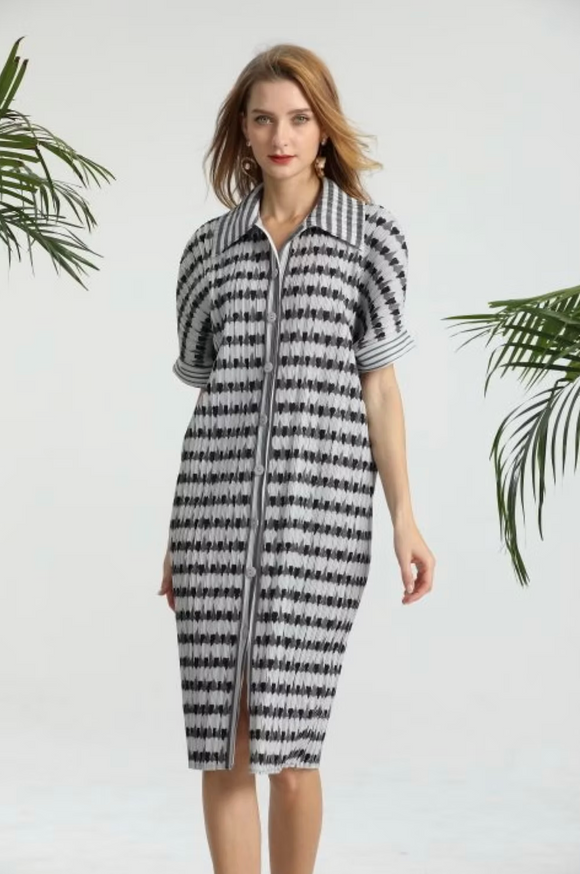 Vanite Couture Dress - 88024 - GREY MULTI