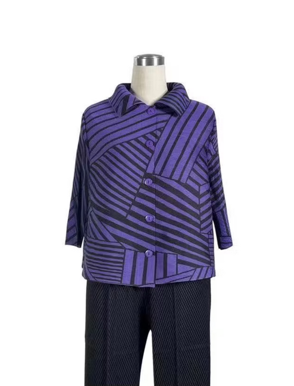 Vanite Couture Top - 88334 - PURPLE/BLACK