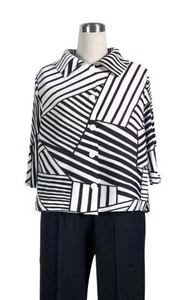Vanite Couture Top - 88334 - WHITE/BLACK